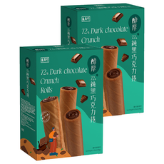 盛香珍 醇厚72%純黑巧克力風味捲, 180g, 2盒