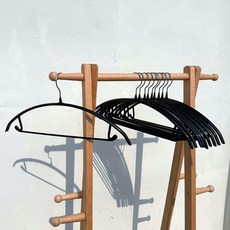 BOC 防滑旋轉型半圓衣架, 黑色, 10個