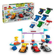 LEGO duplo 得寶 F1 車隊賽車積木組 10445, 70片, 2歲以上兒童, 1盒