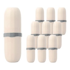 Blockmart 便攜式兩人牙刷牙膏盒, 乳霜, 10個