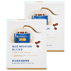 鮮一杯 藍山風味濾掛咖啡, 中烘培, 口感溫潤順口, 9g, 8包, 2盒