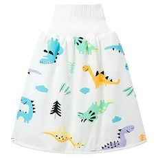 日本竹纖維隔尿褲隔尿裙 褲, 新款恐龍 白色, 1件