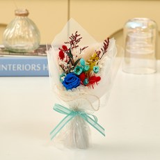 Maison de Floret 永生花迷你花束永不凋謝，骨庫花紀念公園鮮花, 鈷藍色