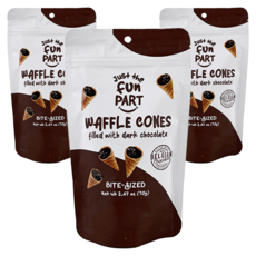 只是有趣的部分華夫餅玉米黑巧克力曲奇, 3個, 70g