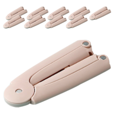 마켓에이 미니 여행용 접이식 옷걸이, 핑크, 10개