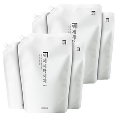 살림백서 액체세탁세제 리필, 2L, 6개