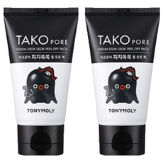 TONYMOLY 章魚黑頭清潔撕拉面膜, 1條, 2條