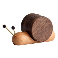 American Road 原木蝸牛木質茶杯墊組 RK2017, 單一顏色, 1套