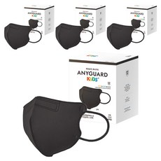 ANYGUARD 童款立體C型口罩 KF94 S號, 30片, 4盒, 黑色