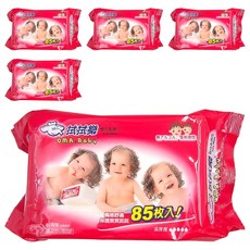 OMA&Baby 拭拭樂 嬰兒柔濕巾, 85張, 5包