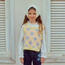 LIEBELLO 女童花朵鉤針背心