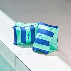 Teto 舒適捲臂式臂圈 2入, 條紋游泳, 1個