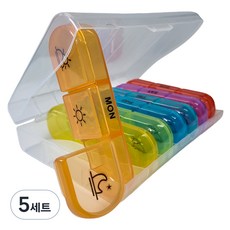 Nesting Home 每週每日三餐份 21格藥盒 透明7色, 5套