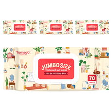 Tamsaa Jumbo Size 印花濕紙巾 掀蓋式, 1入, 4包