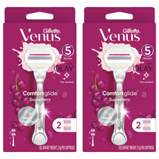 Gillette Venus 玉蘭油 Sugarberry 剃須刀 + 2 刀片, 1盒, 2盒