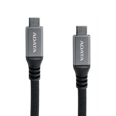 ADATA 威剛 磁吸收納 Type-C-Type-C編織充電線 100W 10Gbps 支援i15/i16/Android/Switch/筆電快充, 黑色, 1個, 1m