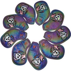 骷髏頭印花高爾夫球桿套, 粉色的