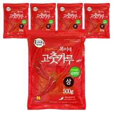 복이네먹거리 중국산 안매운 고춧가루 순한맛 떡볶이용, 500g, 5개