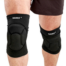 AOLIKES 奧力克斯 加墊防撞護膝 厚度2cm, 38~52cm, 黑色, 1雙