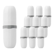 Block Mart攜帶式2人用牙刷牙膏盒, 白色, 10個