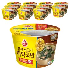 오뚜기 진한 쇠고기 미역국밥 컵밥, 314g, 12개