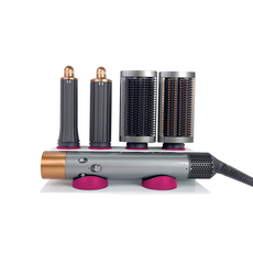 Haean 迷你4格吹風機架, 白色(矽膠工具 粉紅色), 1個