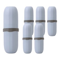 Block Mart攜帶式2人用牙刷牙膏盒, 藍色, 6個