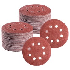 OON 圓形砂紙 研磨砂紙 8孔 60號 125mm, 100個