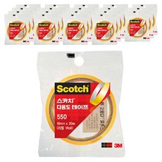 스카치 다용도 테이프 550 리필 12mm x 20m, 투명, 20개