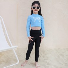 ROROCHAT 女童Eyan防曬泳衣高腰緊身褲套裝