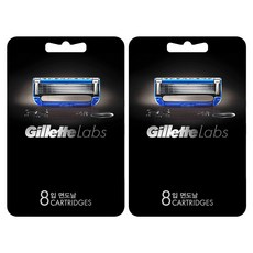 吉列實驗室加熱激光剃須刀片, 2個, 8入