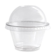 BOM91 7oz塑膠杯+無開洞凸蓋, 50入, 1組