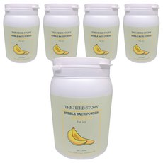 해피트레이딩 더허브스토리 바나나 버블바스 입욕파우더 대용량, 1kg, 5개
