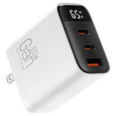 氮化鎵充電器 K39 65W, 白色, 1個