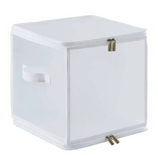 FUN+ 無印風透明收納箱 27L 帶把手, 30 x 30 x 30cm, 透明色, 1個