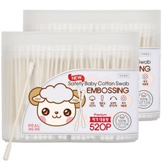 Realbebe安全嬰兒棉籤, 520件, 2個