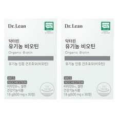 닥터린 유기농 비오틴, 30정, 18g, 2개