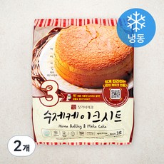 장가네제과 수제 화이트 케이크시트 3호 (냉동), 400g, 2개
