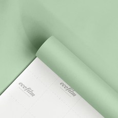 에코필름 국내 제조 에어프리 접착식 무광 인테리어필름, 민트그린SC12