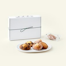 메종엠오 기본 마들렌 30g x 4개 + 마들렌 글라쎄 35g x 4개 + 소금초코 마들렌 35g x 4개 선물세트, 400g, 1개입, 1세트