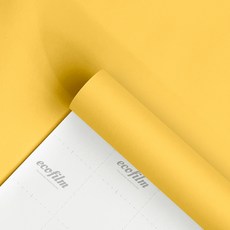 에코필름 에어프리 접착식 무광 인테리어 필름, 허니옐로우 SC28