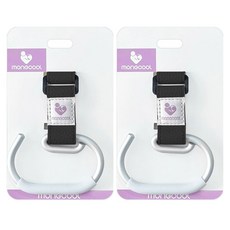 Mongkul 鋁製嬰兒車掛鉤, 2個, 黑色