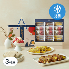 떡편 꿀송편 408g + 흑미 영양 찰떡 180g + 곶감호박 찰떡 180g + 쑥찰인절미 180g 세트 (냉동), 3세트