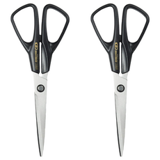 CANARY 長谷川刃物 剪刀 符合人體工學設計 舒適又順手 日本進口, 亞光黑, 2支