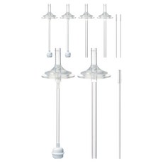 hibee Double Heart/Grosmimi/Upis適用替換吸嘴 2入+重力球吸管+簡易吸管+吸管刷組 第2階段, 3組, 單色