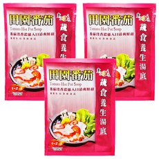 東方韻味 蔬食養生田園番茄火鍋湯底, 70g, 3包