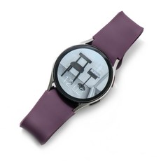누아트 갤럭시워치 호환 스트랩 원버클 실리콘 밴드 20mm 커브형, 보라, 1개