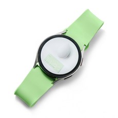 누아트 갤럭시워치 호환 스트랩 원버클 실리콘 밴드 20mm 커브형, 연두, 1개