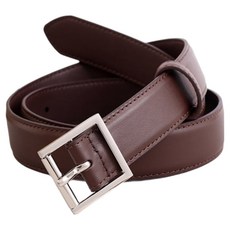 女款 真皮頭層牛皮方形針釦極簡腰帶 LL176