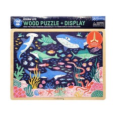 mudpuppy 木質展示拼圖 海洋生活, 100片, 1組